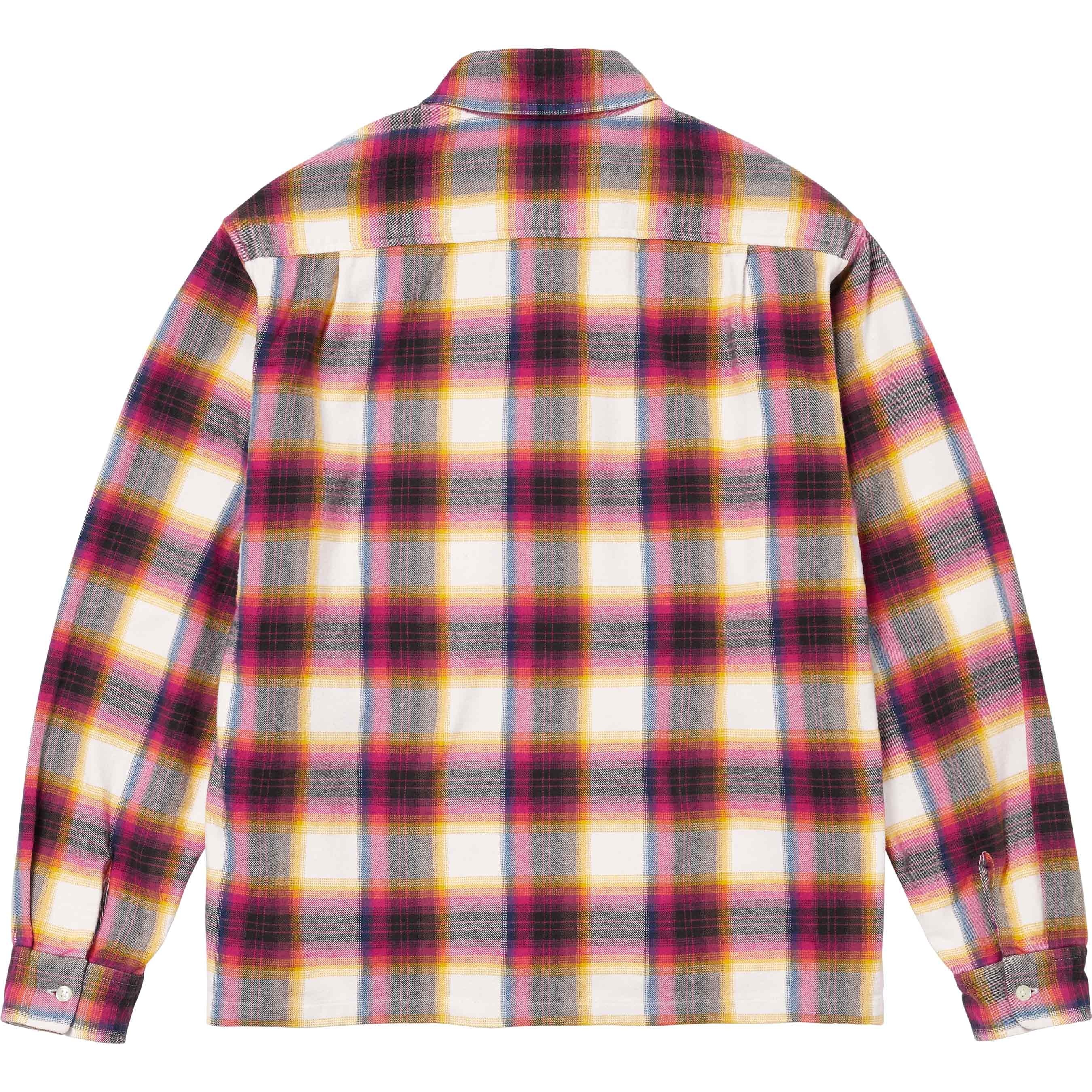 Shadow Plaid Flannel Zip Up Shirt view 4